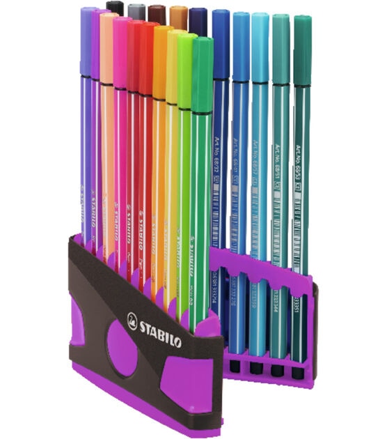 Stabilo Pen 68 Metallic Felt Tip Markers Set of 6