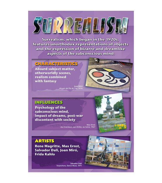 North Star Teacher Resources 8ct Art Movements Bulletin Board Set, , hi-res, image 9