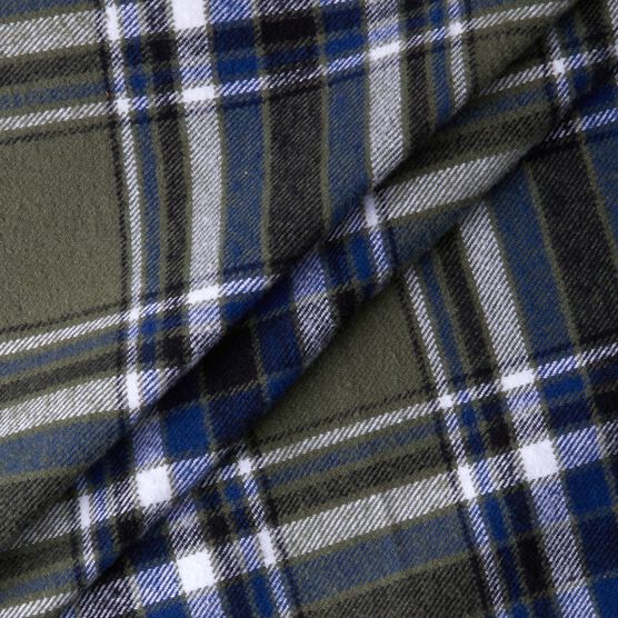 Eddie Bauer Hunter Green Brushed Plaid Shirting Fabric | JOANN