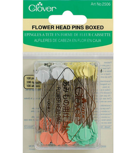 Patriótico Hacia atrás para jugar Clover Flower Head Pins -100/Pkg