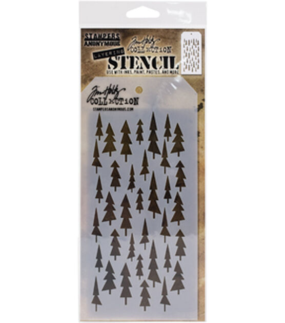 Tim Holtz 4" x 8.5" Tree Lot Layered Layered Stencil