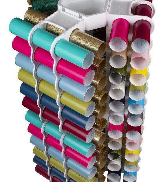  Vinyl Roll Storage 40-Holes Vinyl Storage Rack for Craft Room Vinyl  Roll Holder for up to 40 Vinyl Rolls, Acrylic Material (2-Pack) : Arts,  Crafts & Sewing