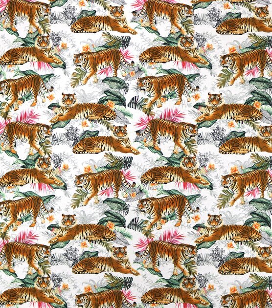 Wild Summer Tiger Super Snuggle Flannel Fabric, , hi-res, image 2