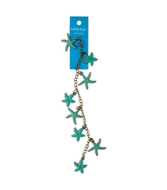 6.5" Patina Starfish Metal Strung Beads by hildie & jo