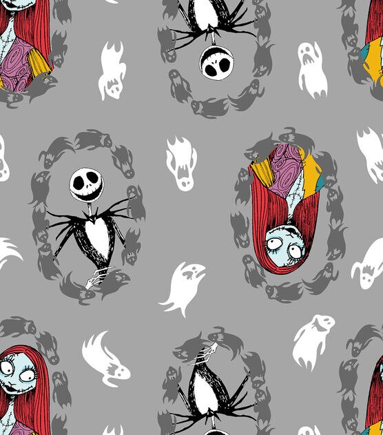 Disney Ghost Badges Nightmare Before Christmas Cotton Fabric, , hi-res, image 3