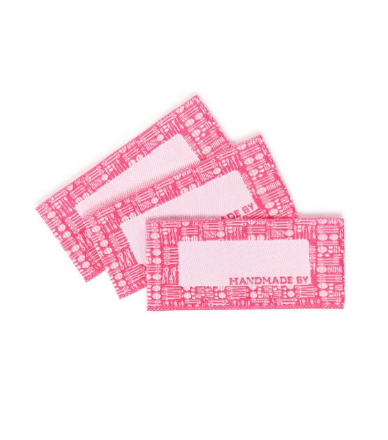 Sew-On Woven Quilt Labels, 9 pc, Brown & Pink, , hi-res, image 4