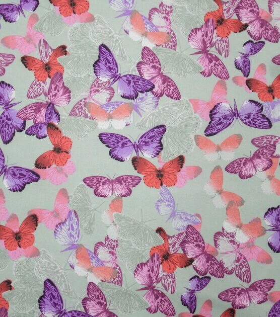 Orchid Butterfly Super Snuggle Flannel Fabric, , hi-res, image 2
