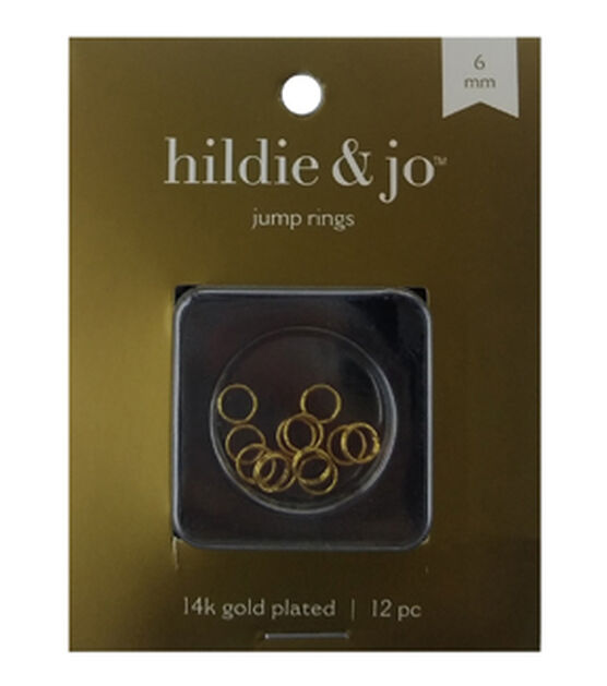 6mm Gold Plated Split Jump Rings 12pk by hildie & jo