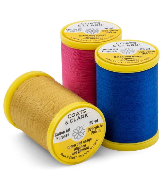 Coats & Clark 225yd 30wt All Purpose Cotton Thread, , hi-res, image 1
