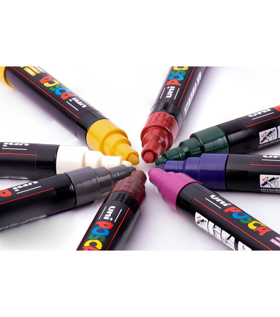 POSCA Paint Marker Set, 8-Color PC-5M Medium Dark Color Set, , hi-res, image 23