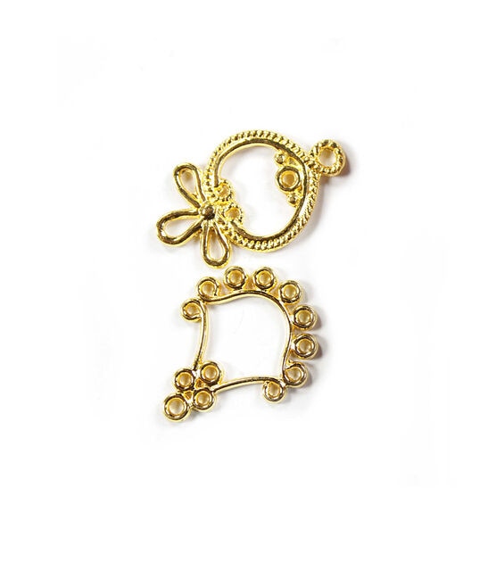 8ct Gold Metal Filigree Earring Connectors by hildie & jo
