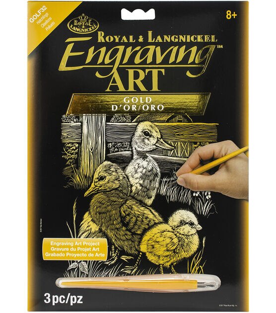 Gold Foil Engraving Art Kit 8''X10'' Hatchlings