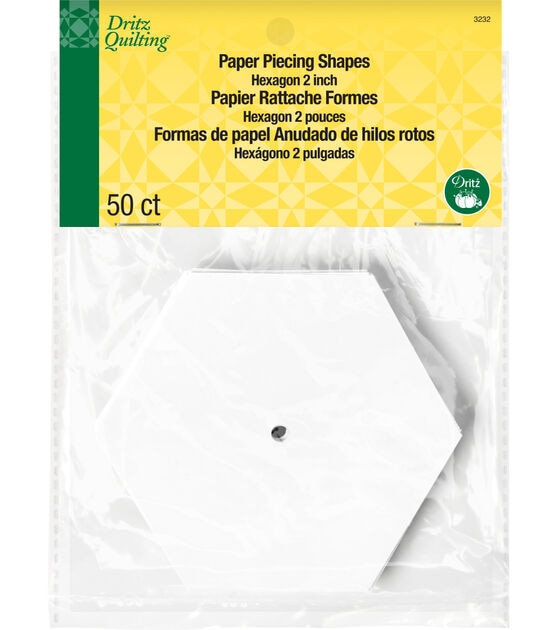 Dritz 2" Hexagon Paper Piecing Shapes, 50 pc, White