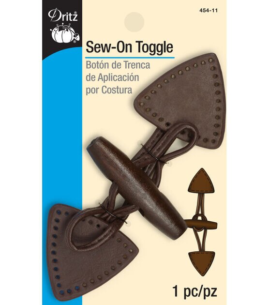 Dritz Sew-On Toggle, Brown
