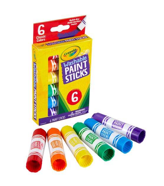 Crayola 6ct Washable Paint Sticks, , hi-res, image 2