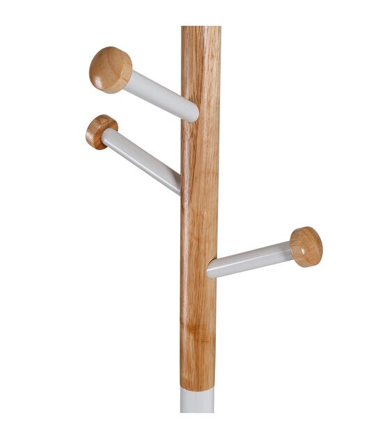Honey Can Do 13" x 69" Freestanding Modern Coat Rack 20lbs With 6 Hooks, , hi-res, image 5