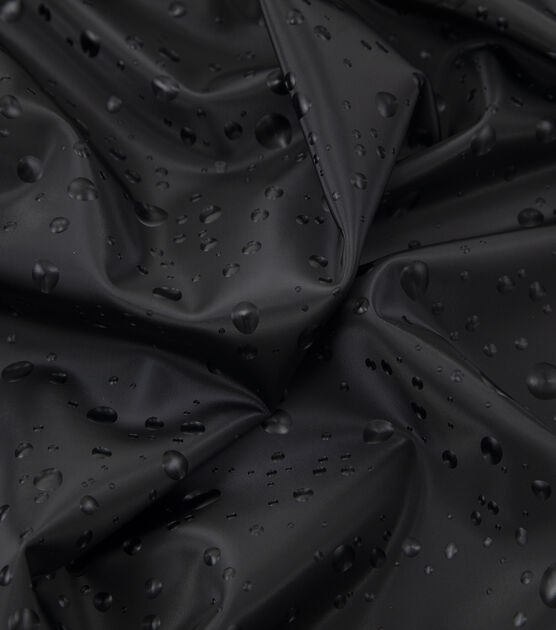 Yaya Han Black Stretch Liquid Droplets Faux Leather Fabric, , hi-res, image 6