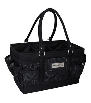 Everything Mary Teacher Rolling Tote, Black Floral - Wheeled Teacher Tote  Bag - Trolly for Teaching, Office, Craft, & Cleaning Supplies, Black Floral  : : Kitchen & Dining