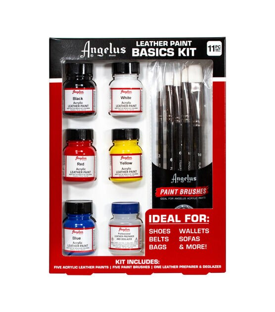 Angelus Acrylic Leather Paint Best Sellers Kit (12 Colors / 1 oz