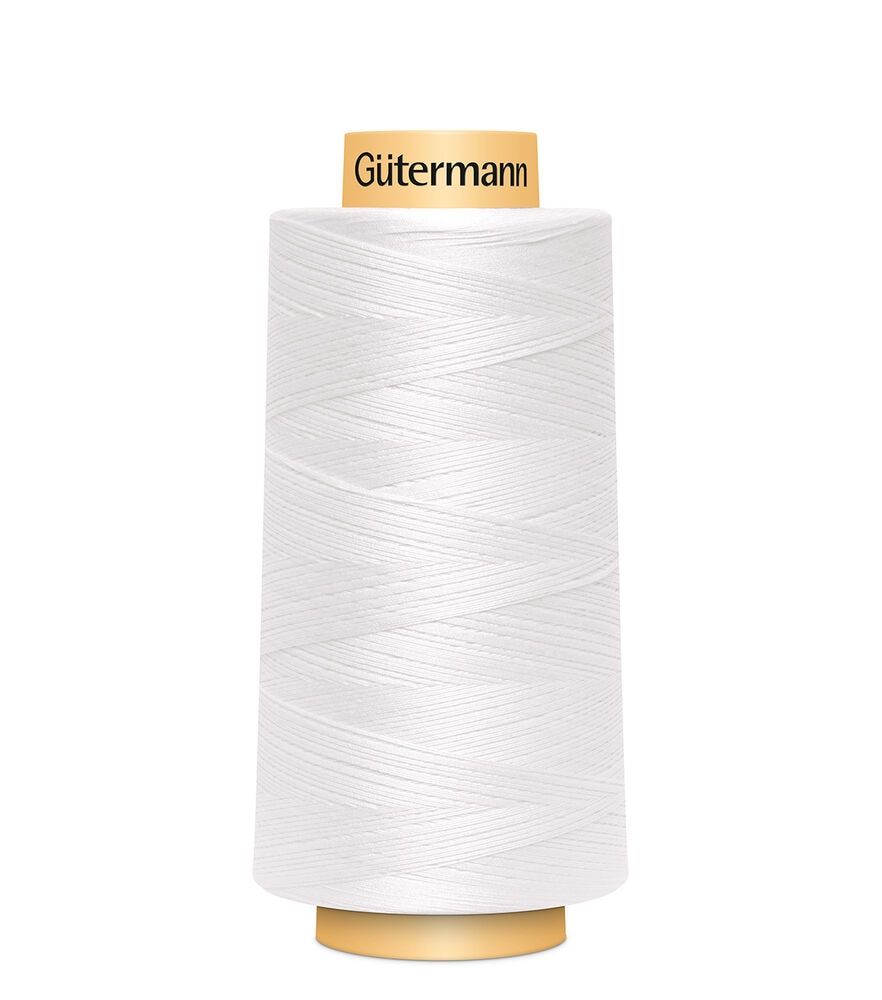 Gutermann Natural Cotton Thread Solids 3281 Yds, 5709 White, swatch