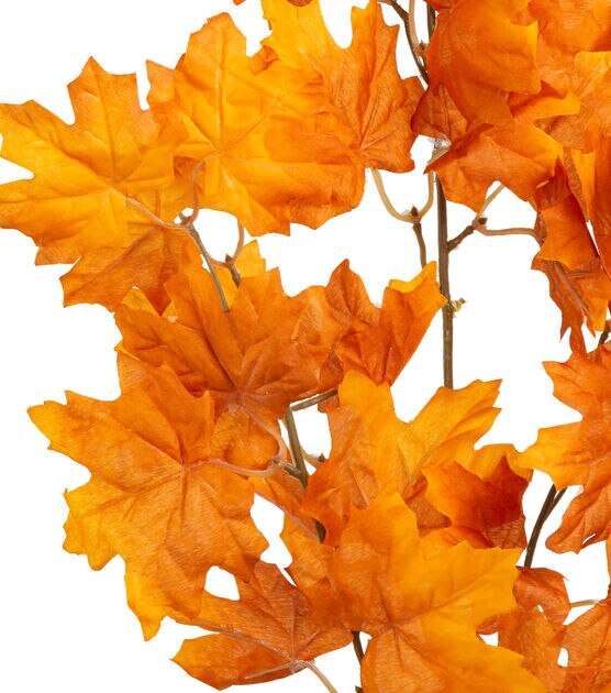 33" Orange Maple Leaf Branch by Bloom Room, , hi-res, image 2