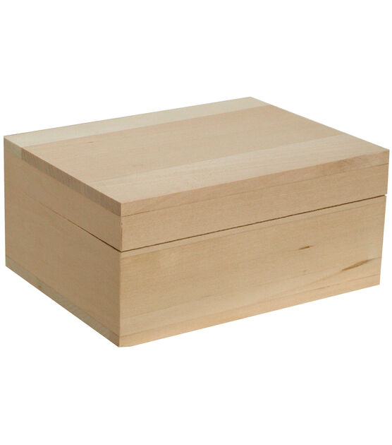 Walnut Hollow Basswood Classic Box with Hinged Lid