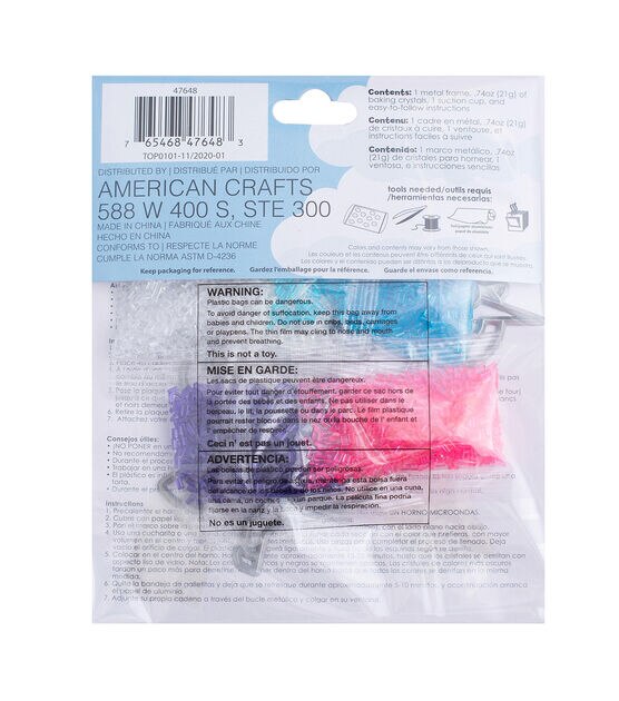 American Crafts 4pc Make It & Bake It Glitter Unicorn Suncatcher Kit, , hi-res, image 2