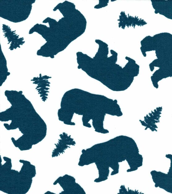 Great Outdoors Bear Nursery flannel Fabric, , hi-res, image 1