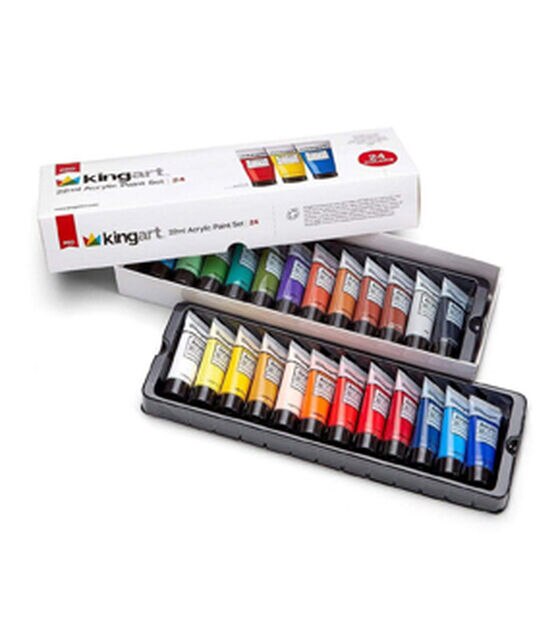 KINGART Artist Acrylic Paint Set of 24 Unique Colors