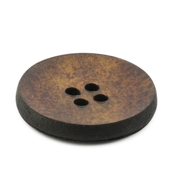 Dritz 7/8" Recycled Leather Round 4 Hole Buttons 6pk, , hi-res, image 6