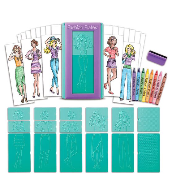 Kahootz 49pc Fashion Plates Drawing Kit, , hi-res, image 3