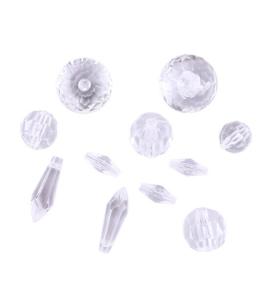 60pc Clear Plastic Beads by hildie & jo, , hi-res, image 2