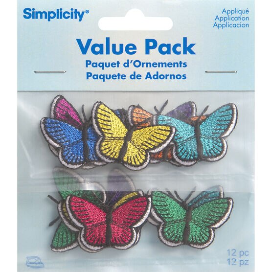 yellow Butterfly Iron on Embroidered Patches Sew Applique Repair Patch 1582