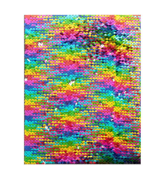 American Crafts Sequins Flip Paper Rainbow