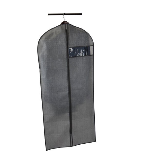 Simplify 24" x 53" Gray Dress Garment Bag, , hi-res, image 2