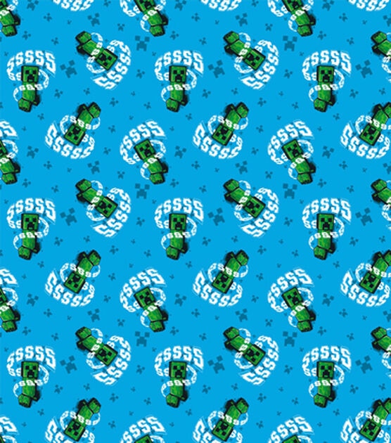 Minecraft Creeper Ssss Cotton Fabric, , hi-res, image 2