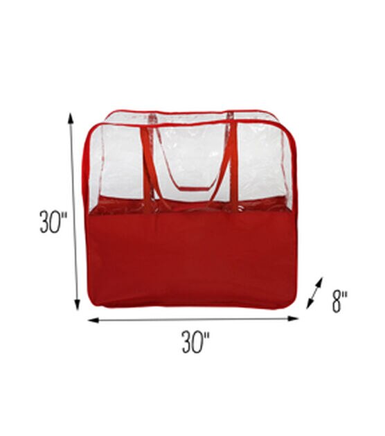 Honey Can Do 2-Pack Red Clear-View Christmas Storage Bags With Handles, , hi-res, image 7