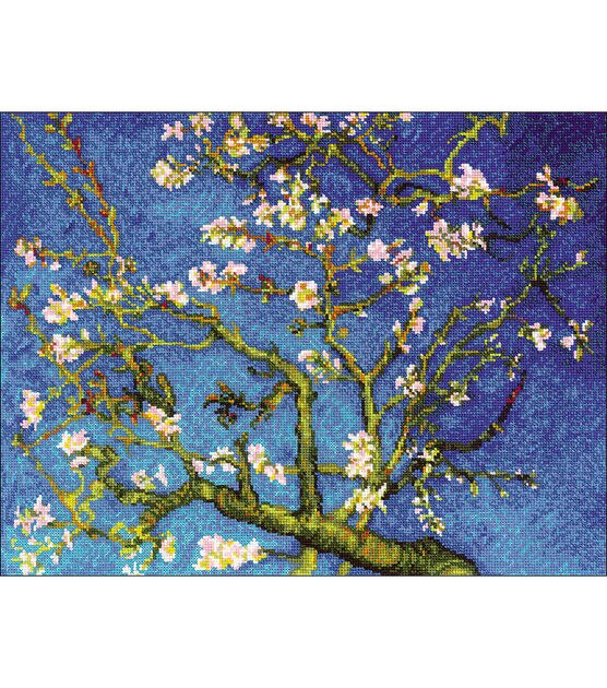 RIOLIS 16" x 12" Almond Blossom Painting Counted Cross Stitch Kit