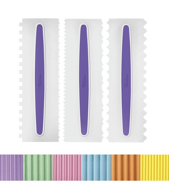 Wilton Icing Smoother Comb Set 3 Piece, , hi-res, image 2