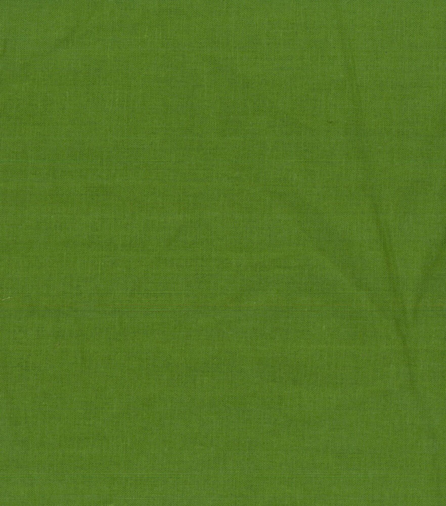 Linen Look Fabric Solid, Calla Green, swatch