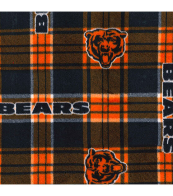 Fabric Traditions Chicago Bears Fleece Fabric Plaid, , hi-res, image 2