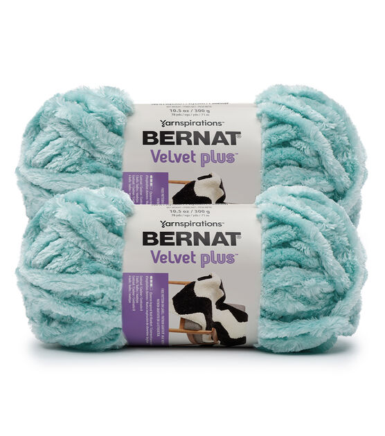 Bernat Super Bulky Polyester Velvet Yarn 2 Bundle