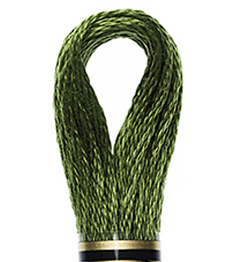 DMC 8.7yd Greens & Grays 6 Strand Cotton Embroidery Floss, 937 Medium Avocado Green, swatch, image 16