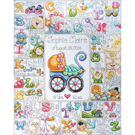 Design Works 16" x 20" Baby ABC Counted Cross Stitch Kit