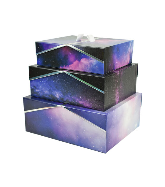 9.5" Galactic Rectangle Box With Double Door Lid by Place & Time, , hi-res, image 3