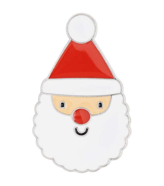 La Mode 1 1/4" Red & White Santa Face Shank Button, , hi-res, image 3