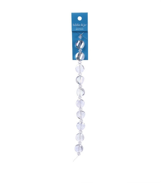 7.5" Clear Glass Bead Strand by hildie & jo