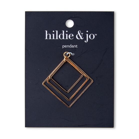 Gold Square Pendant by hildie & jo