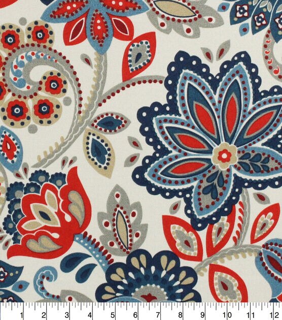Solarium Red & Blue Geyers Americana Outdoor Fabric, , hi-res, image 2