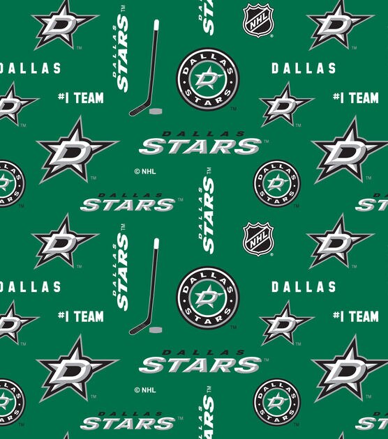 Dallas Stars Fleece Fabric 60" All Over